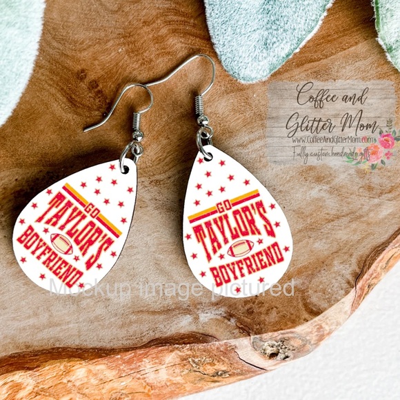 None Jewelry - Taylor’s Boyfriend Travis Kelce Kansas City Chiefs Football Super Bowl Earrings